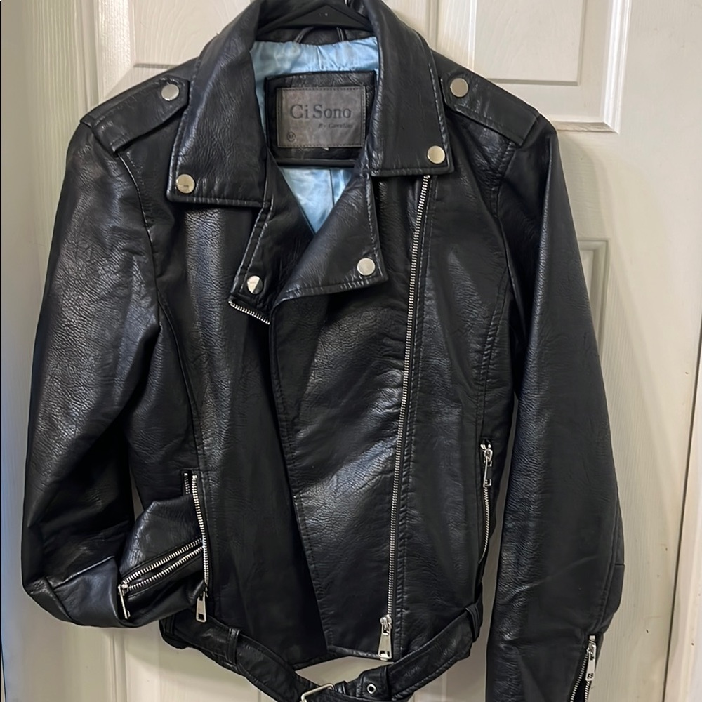 Ci Sono Black Leather Jacket